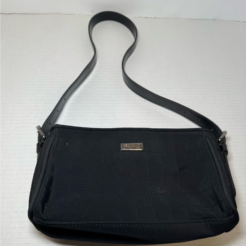 vintage Esprit black quilted shoulder bag y2k - Picture 3 of 13